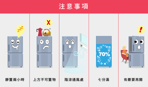 冰箱使用注意事項