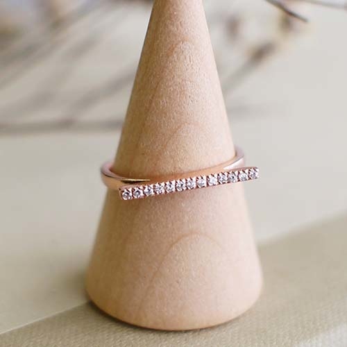 那一道光純銀戒指(玫瑰金)/DR707R