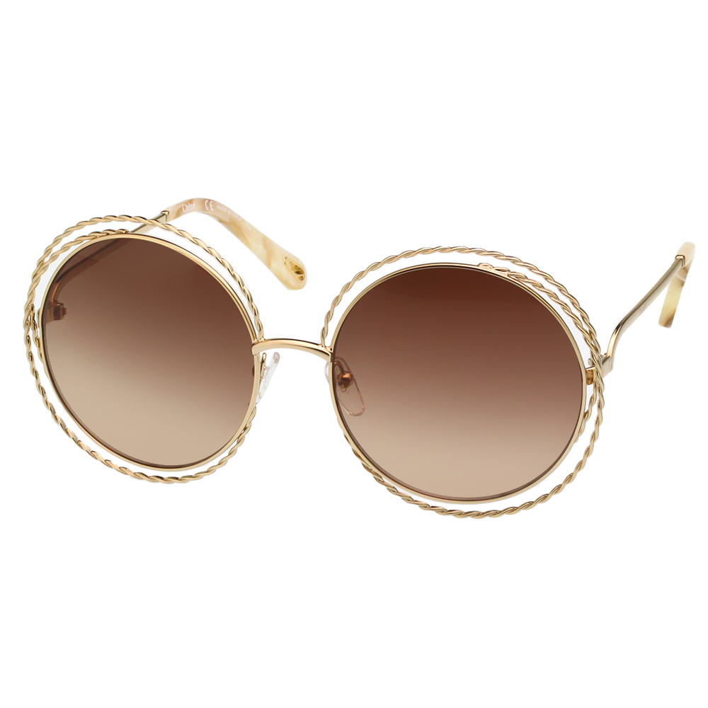 CHLOE 金屬大圓 太陽眼鏡(金色)