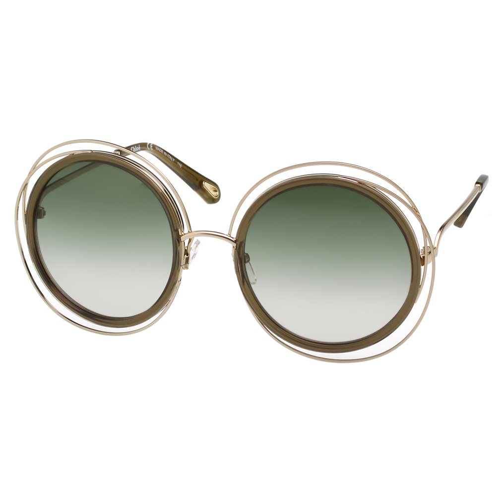 CHLOE 金屬大框 太陽眼鏡(金配灰)