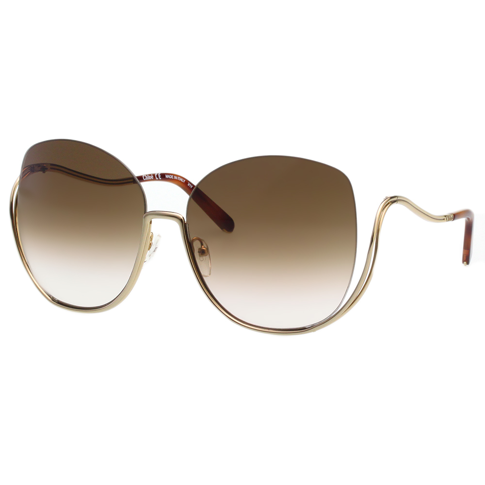 CHLOE 金屬大框 太陽眼鏡(金框)