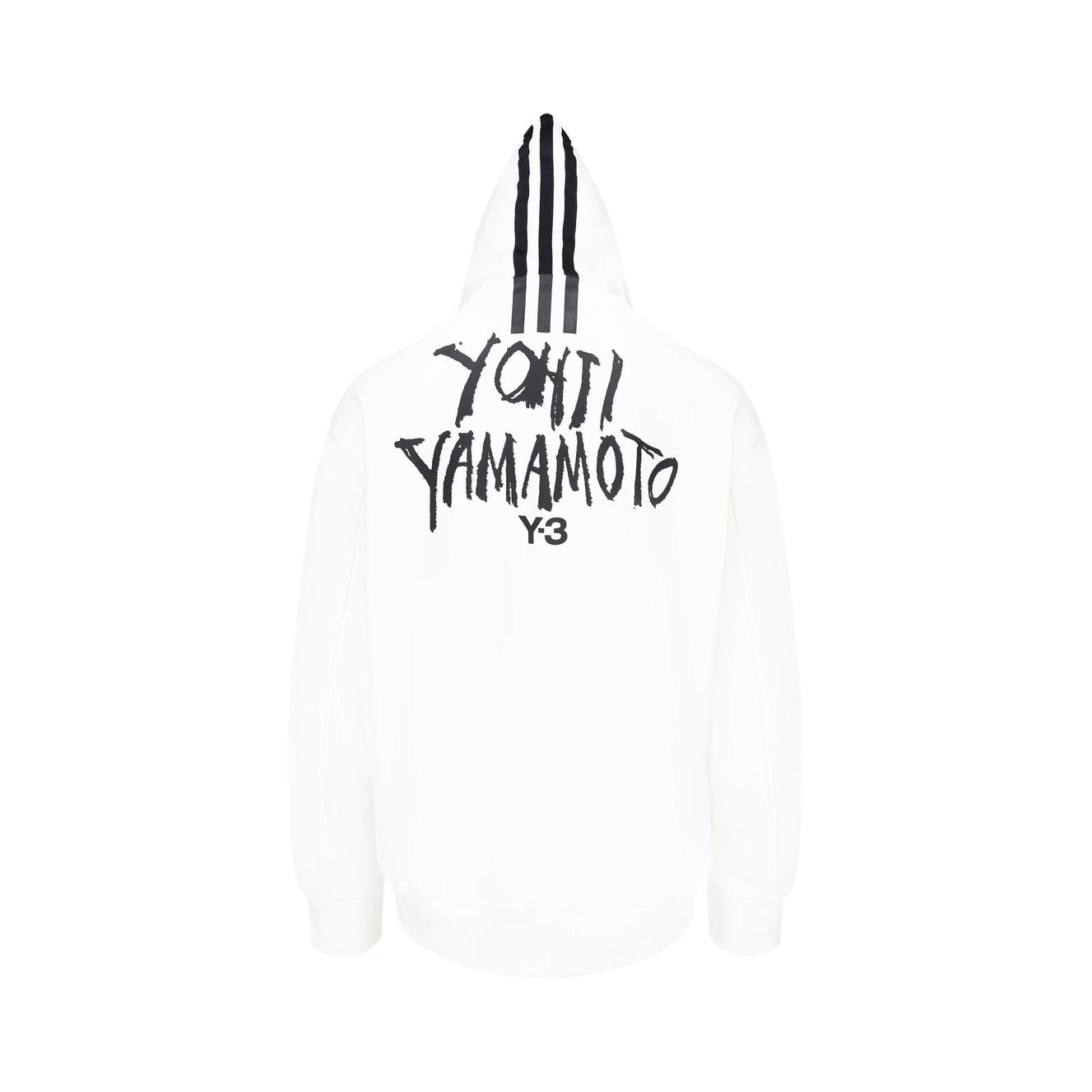 【 Y-3 SIGNATURE GRAPHIC HOODY 手寫簽名外套 白色 】