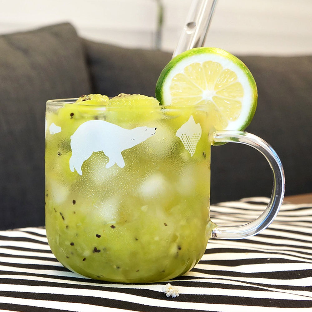 極地樂游北極熊耐熱玻璃馬克杯