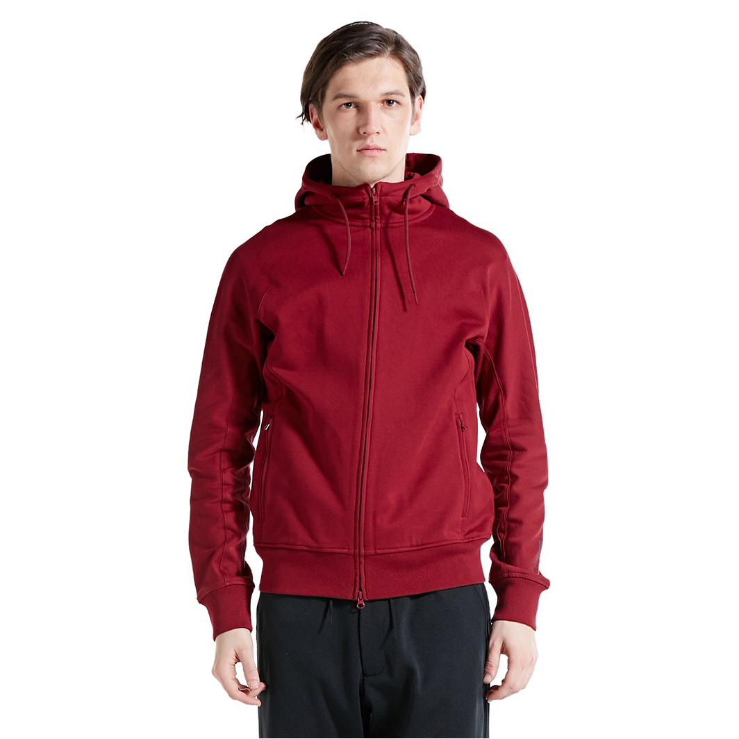 【 Y-3 NEW CLASSIC HOODY JACKET 手袖LOGO外套 - 酒紅 】
