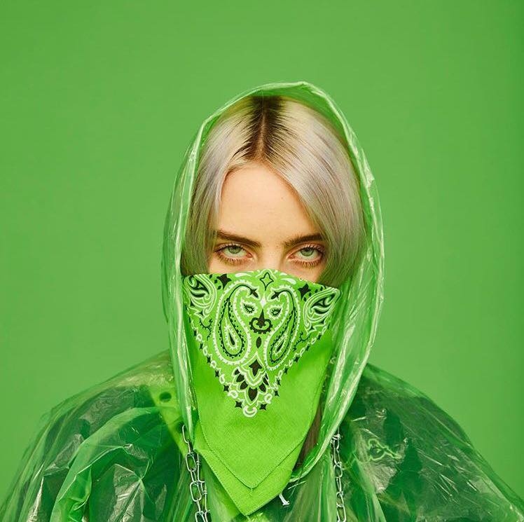 美國進口 Billie Eilish 比莉艾莉許同款 Bandana 經典七色變形蟲方巾 / 面罩 / 頭巾