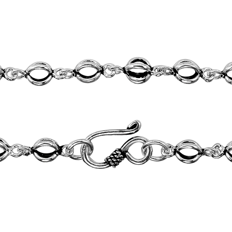 竹節金剛杵男士銀鍊 配戴出一種神聖而耐人尋味的氣息 本款有多元尺寸可供選擇