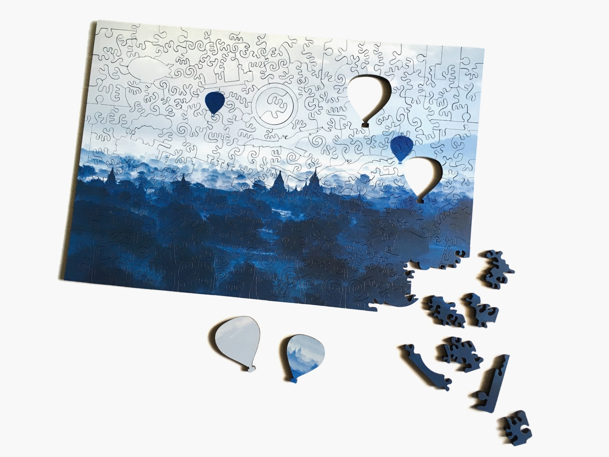 藍色早晨 Blue Morning 木質拼圖