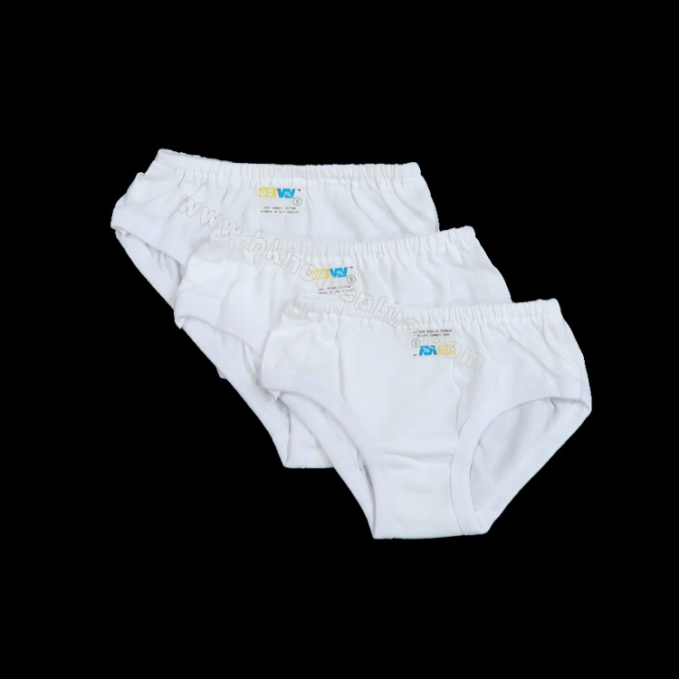 3條裝 BW: 女童白色內褲 (S-3XL碼)
