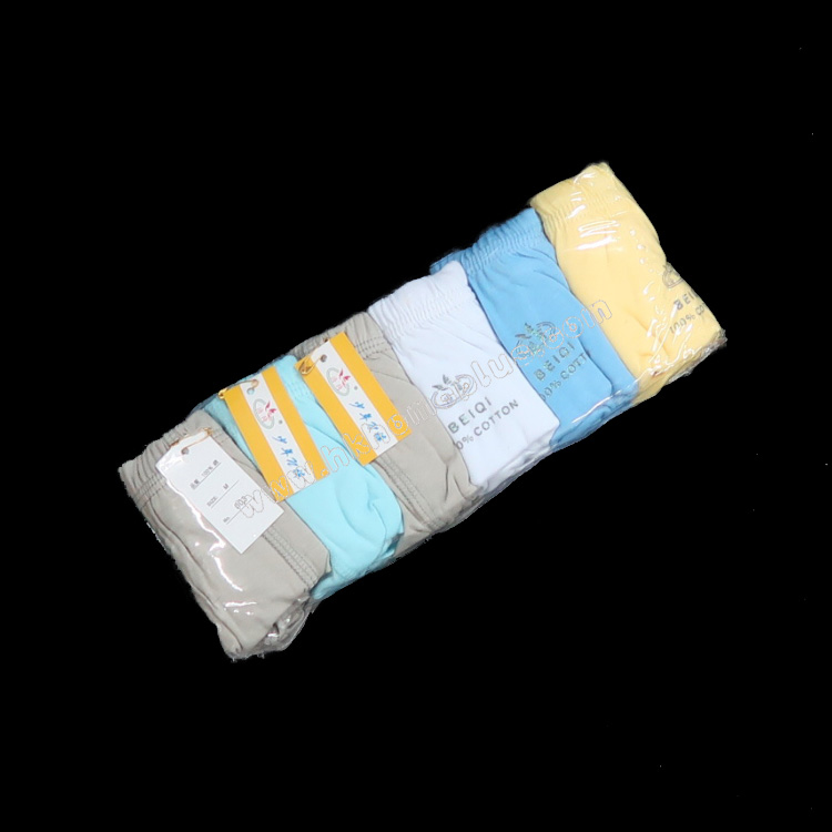 6條裝 倍琦: 男童素色三角褲 (M-XXL碼)