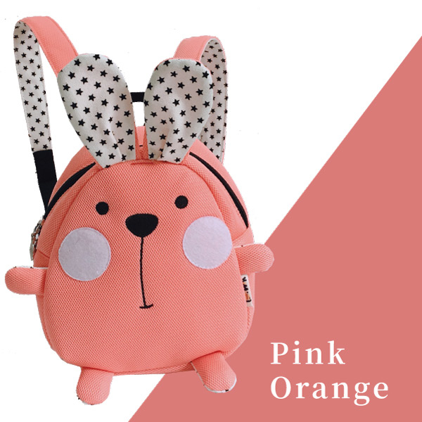 兔兔造型後背包 粉橘(Pink Orange)