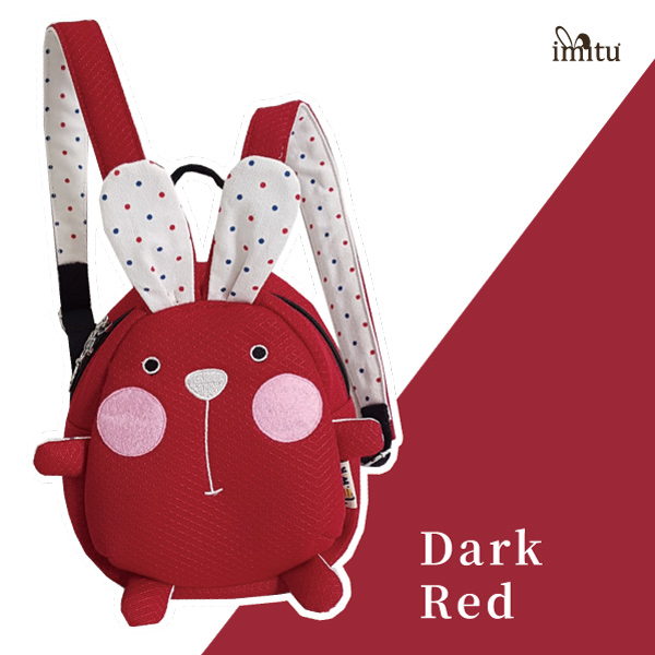 兔兔造型後背包 (Dark Red)