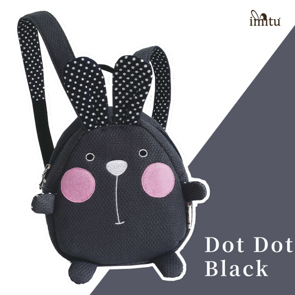 兔兔造型後背包 點點黑(Dot Dot Black)