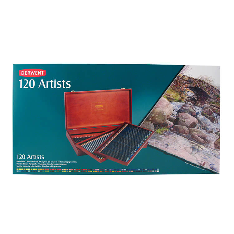 【DERWENT 德爾文】 油性色鉛120色-木盒裝 DW32098