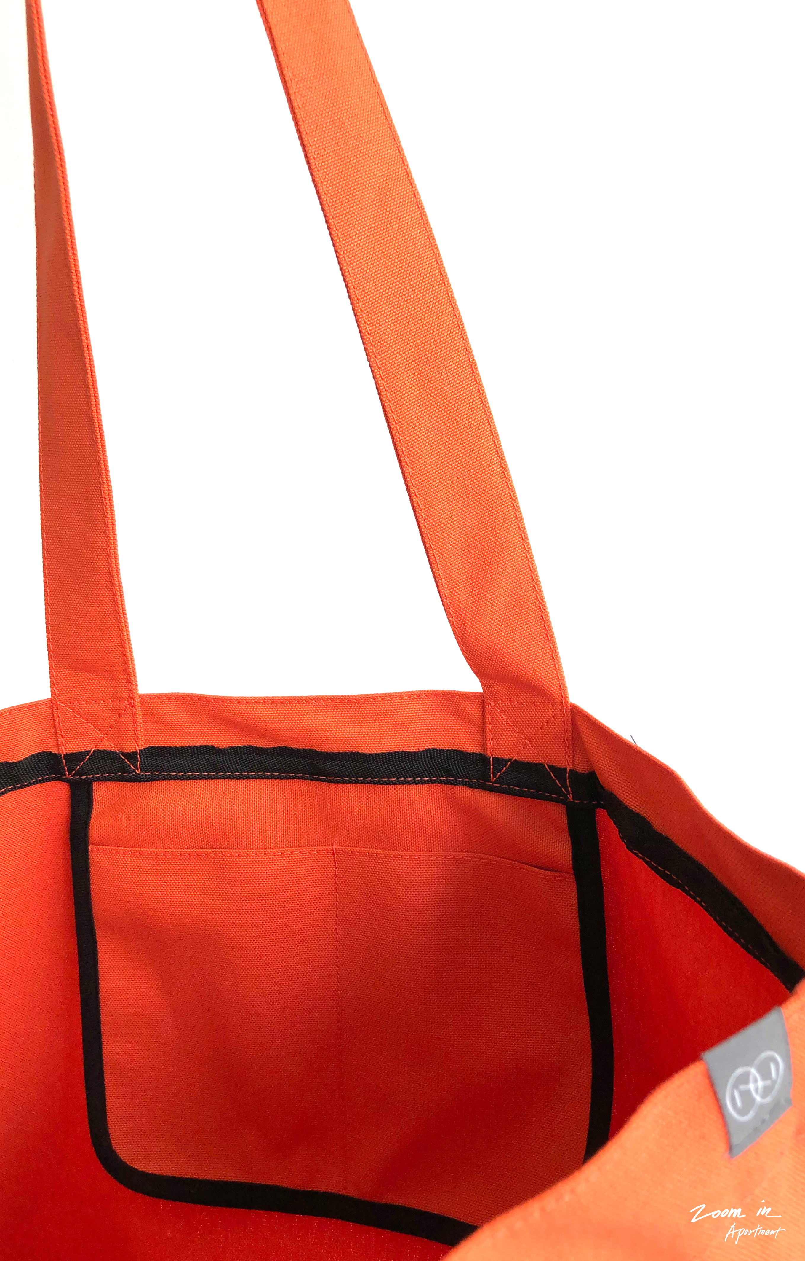 zoom in goods 「 棉帆布側背購物袋.橘色」