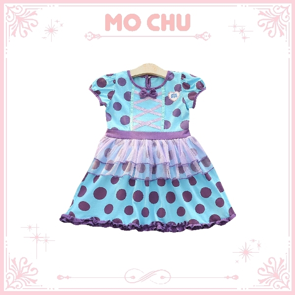 紫色毛毛球蓬蓬裙