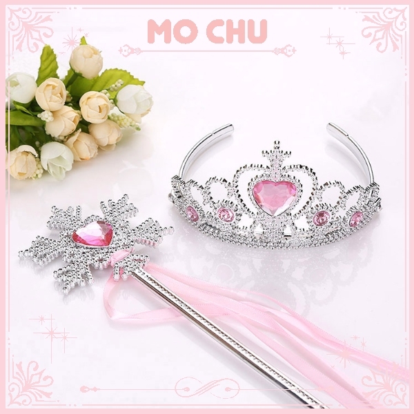 銀色款，公主皇冠魔法杖組(粉紅色)