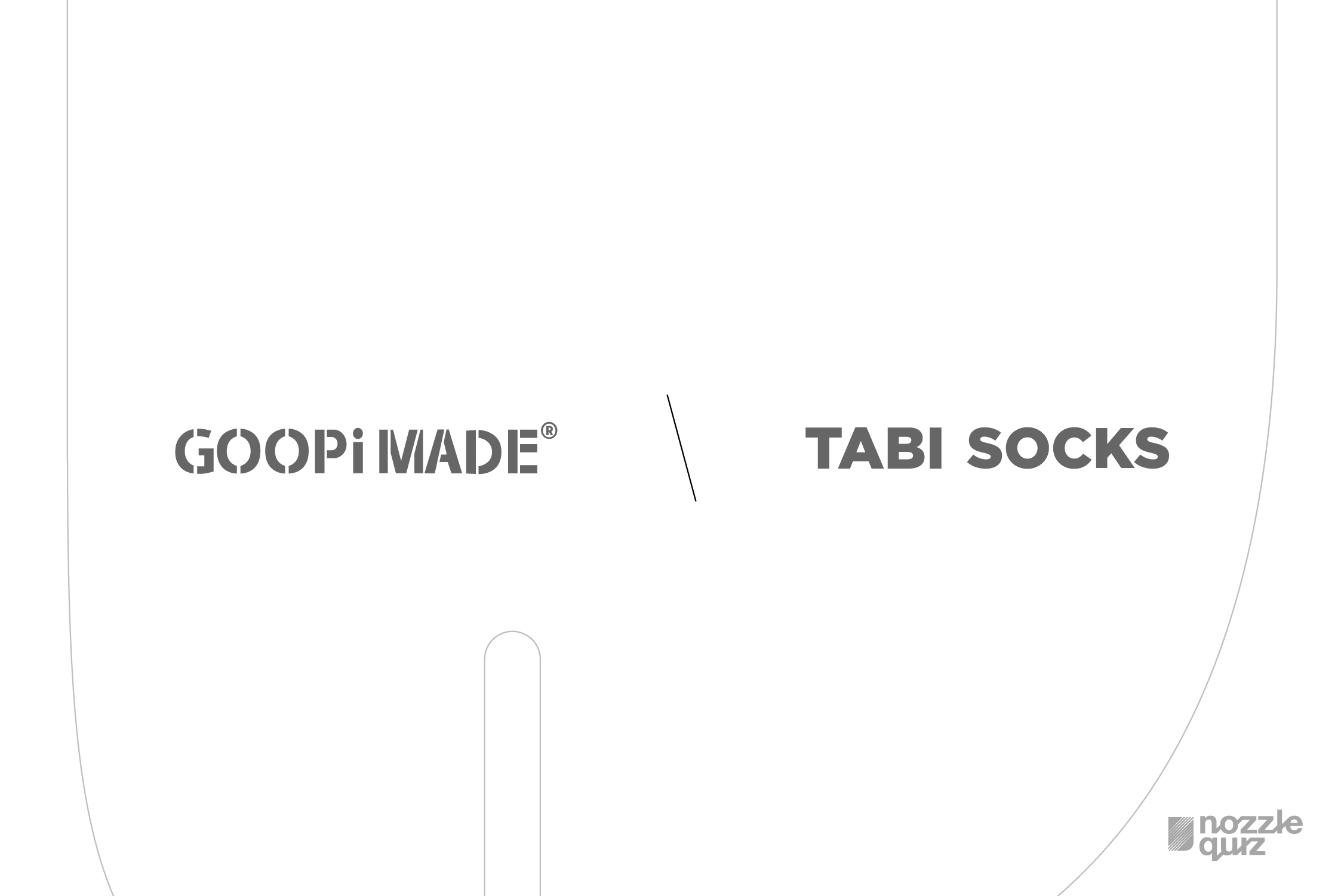 GOOPiMADE孤僻株式會社與nozzle quiz後研設計合作推出機能分趾襪履