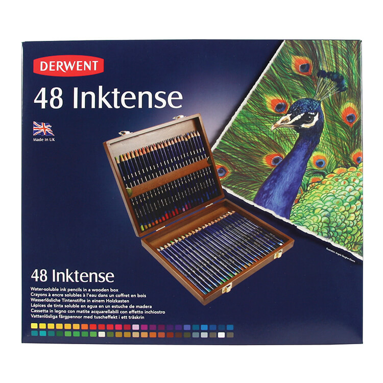 【DERWENT 德爾文】 INKTENSE 水墨色鉛48色-木盒裝 DW2300151