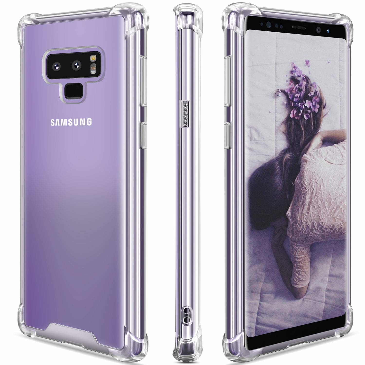 NOTE9/NOTE 8【四角強化防摔殼】透明加厚版  超強防摔，四角包邊強效抗衝擊