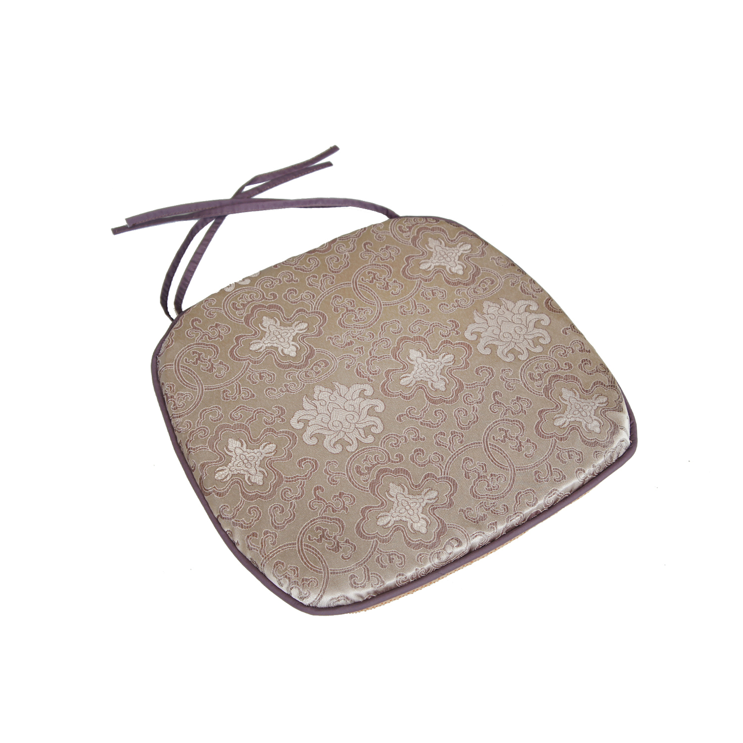 富麗緹花記憶型餐椅墊(38x41x3cm)-銀色