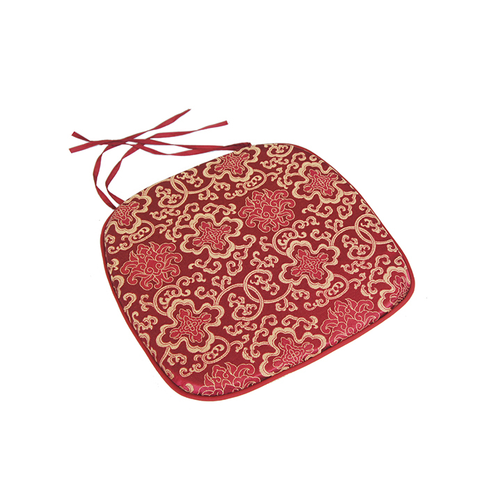 富麗緹花記憶型餐椅墊(38x41x3cm)-紅色