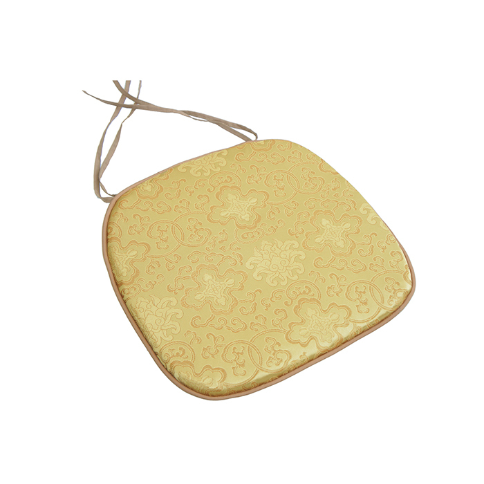 富麗緹花記憶型餐椅墊(38x41x3cm)-金色