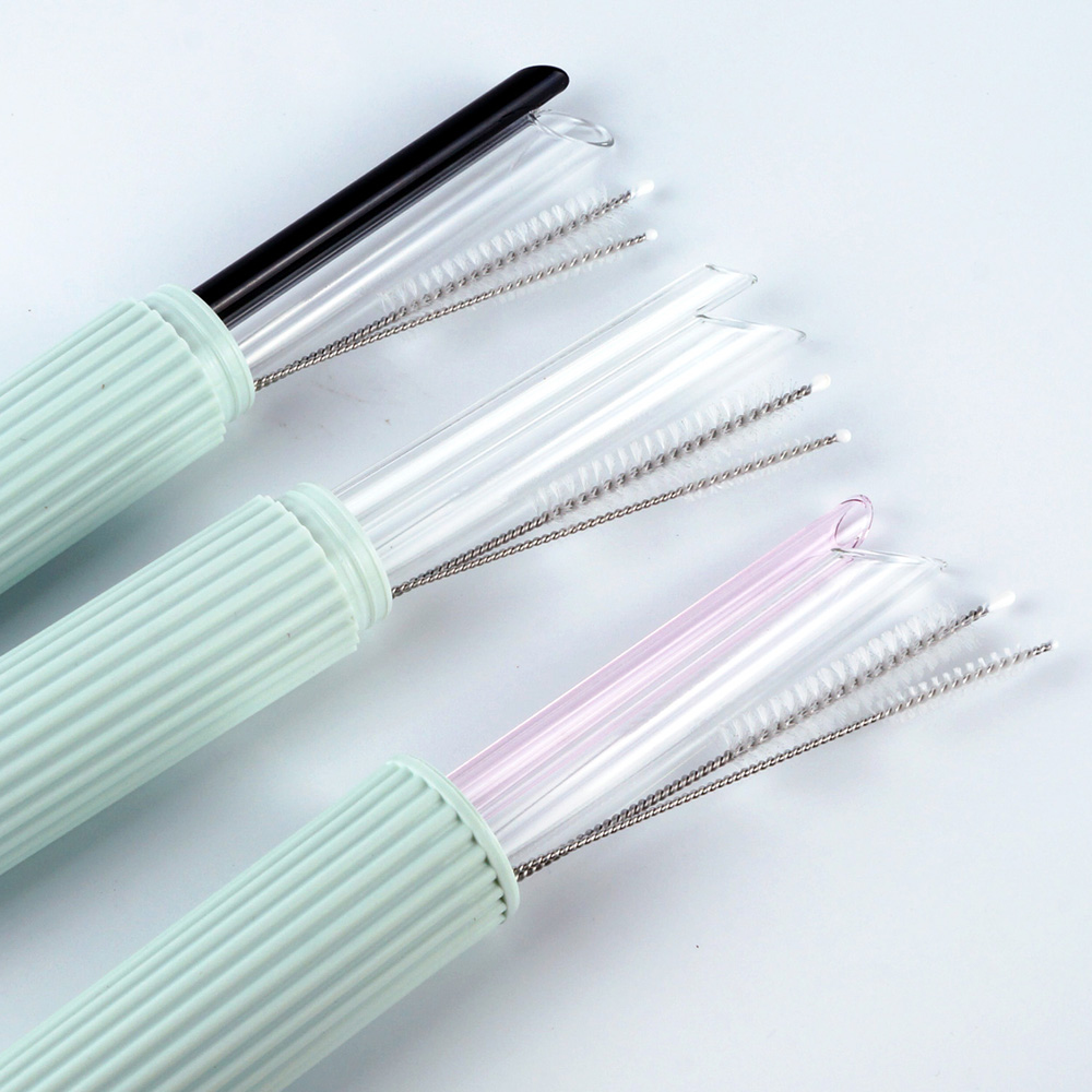 愛地球斜口玻璃吸管5件組(附刷+盒)