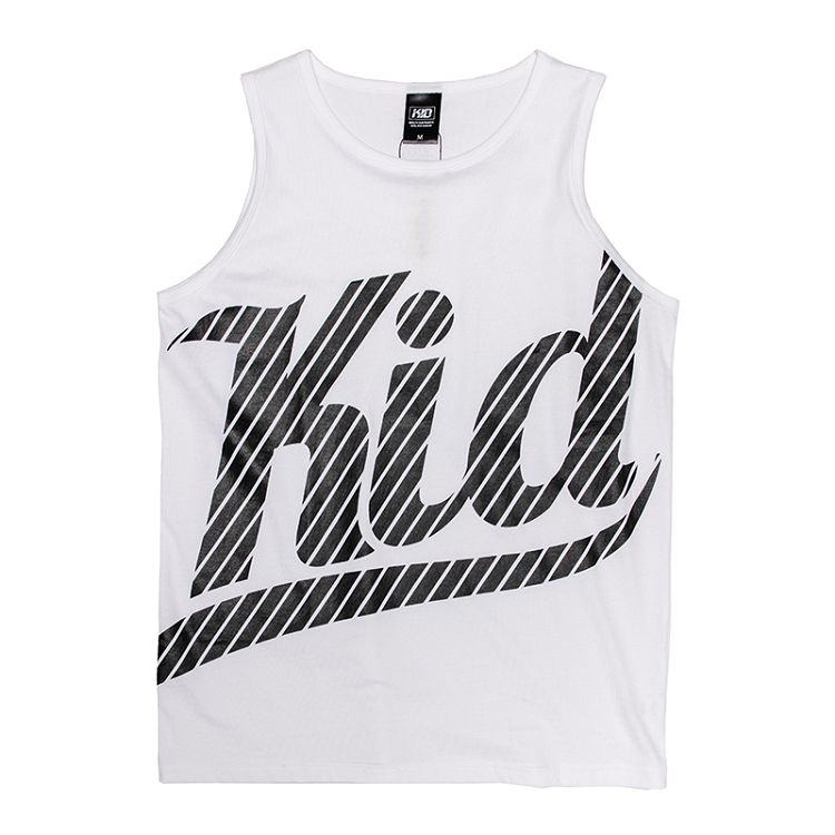 KID ® 草寫斜紋LOGO背心