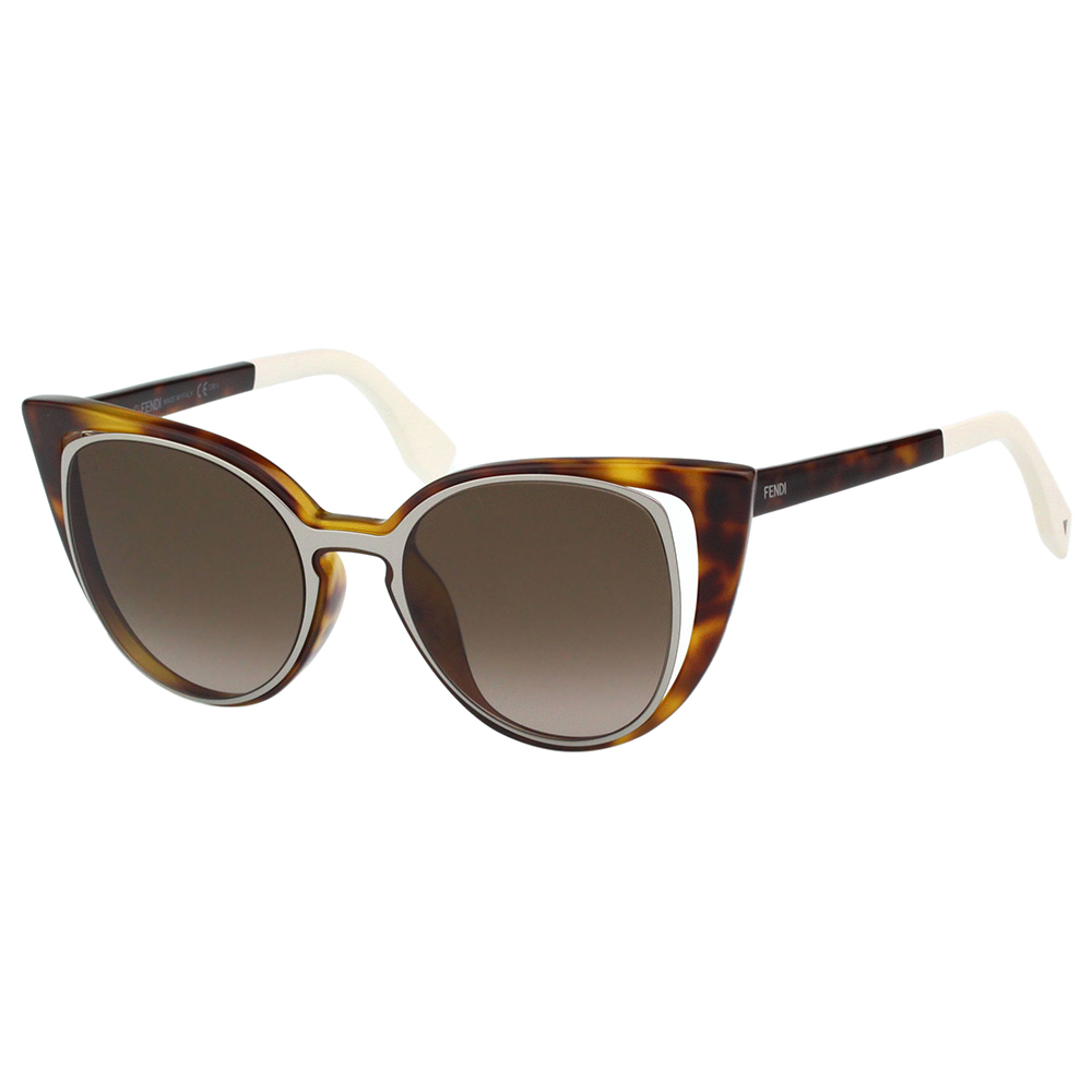 FENDI 時尚造型太陽眼鏡 (琥珀色)