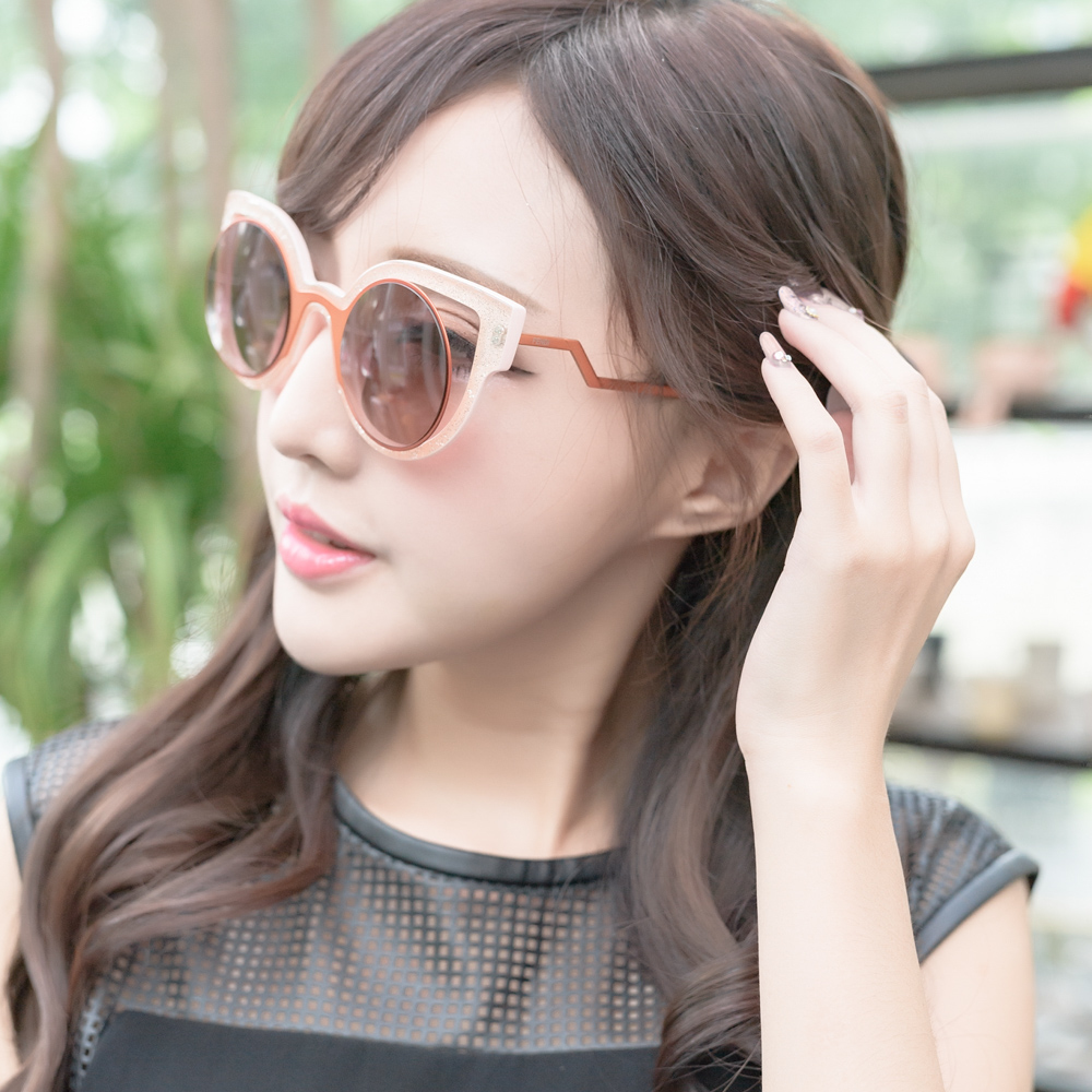 FENDI-時尚造型 太陽眼鏡(橘色)