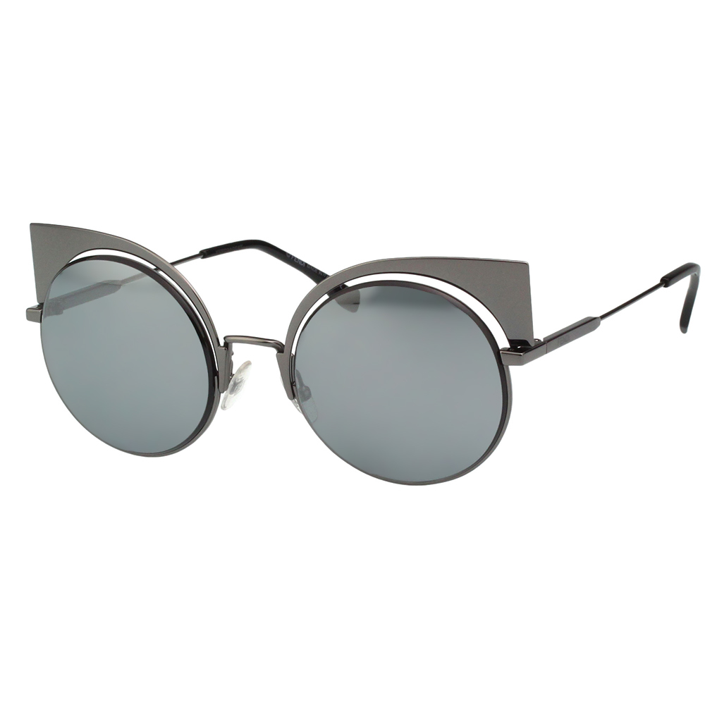 FENDI 廣告主打 水銀鏡面 太陽眼鏡(銀色)