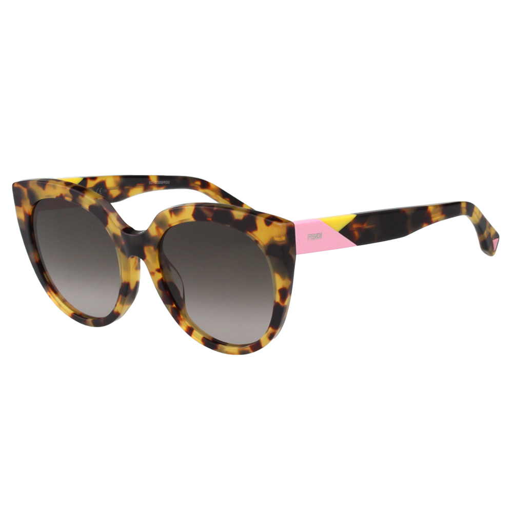 FENDI 時尚造型太陽眼鏡 (琥珀色)