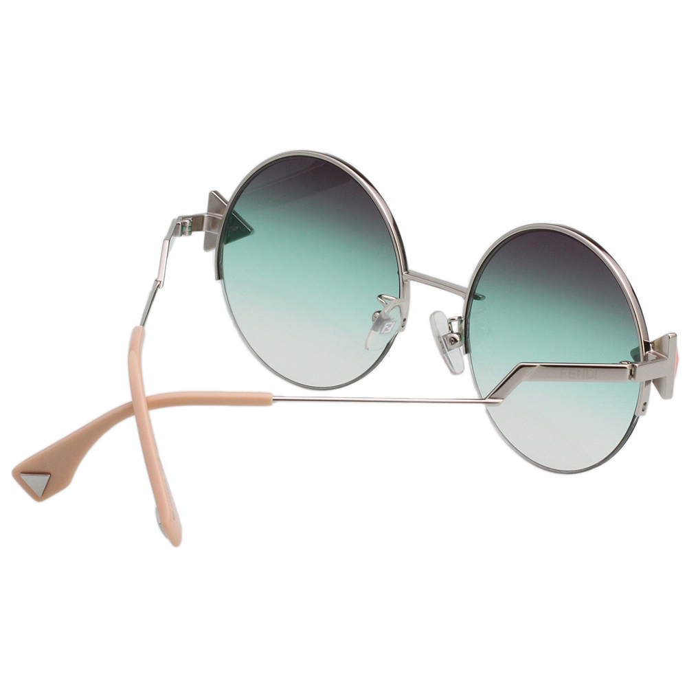 FENDI 廣告主打 復古半框圓形 太陽眼鏡