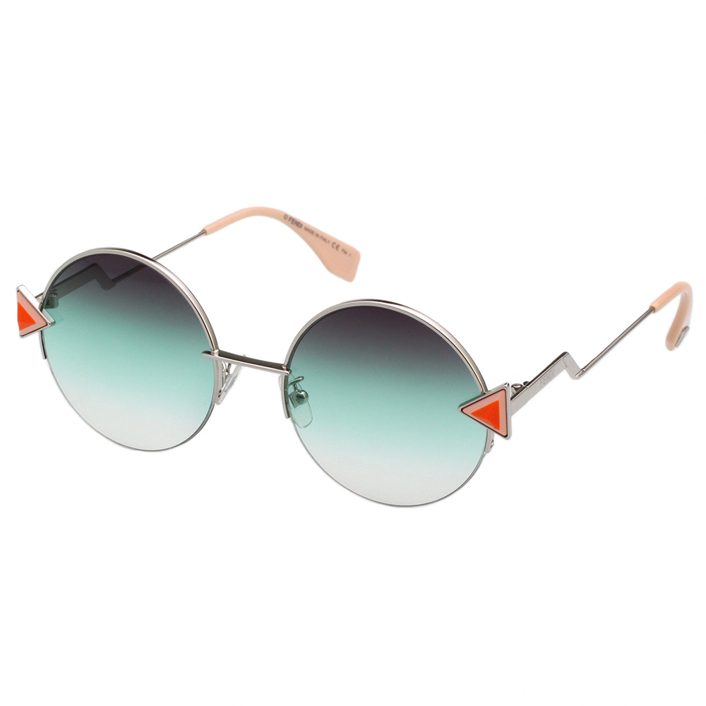 FENDI 廣告主打 復古半框圓形 太陽眼鏡