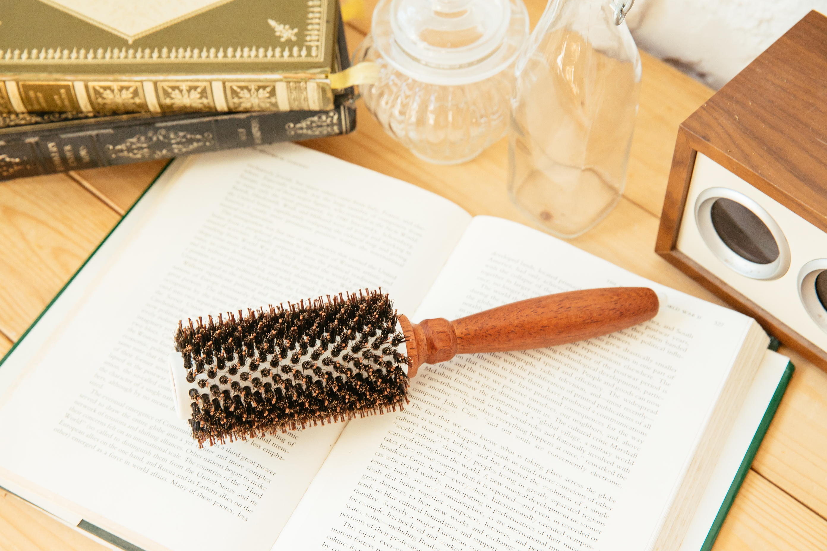 【小原木梳】陶瓷管 導熱鬃毛梳(吹整超推薦)