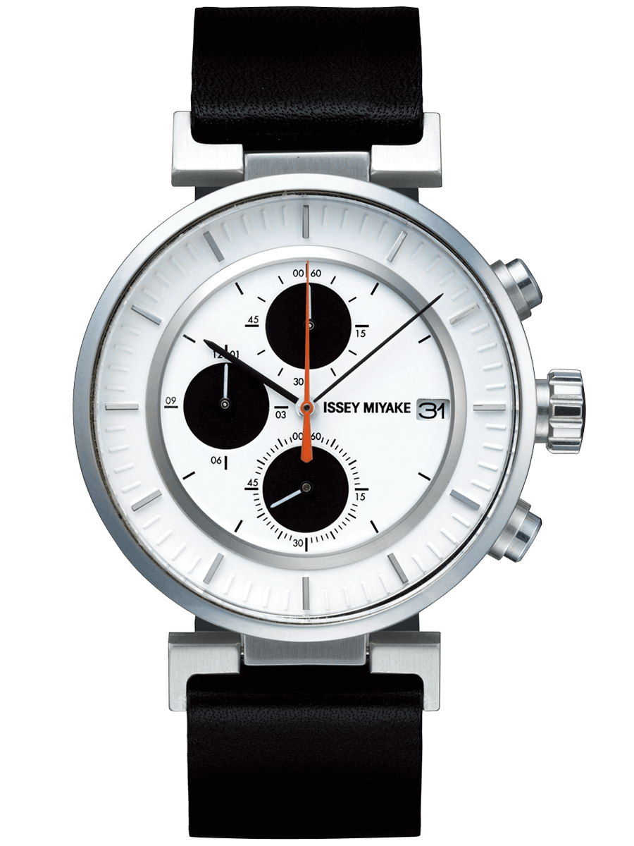 萬年鐘錶 - 三宅一生 ISSEY MIYAKE   和田 智 | Satoshi Wada三眼皮革男錶 SILAY003Y  錶徑43MM