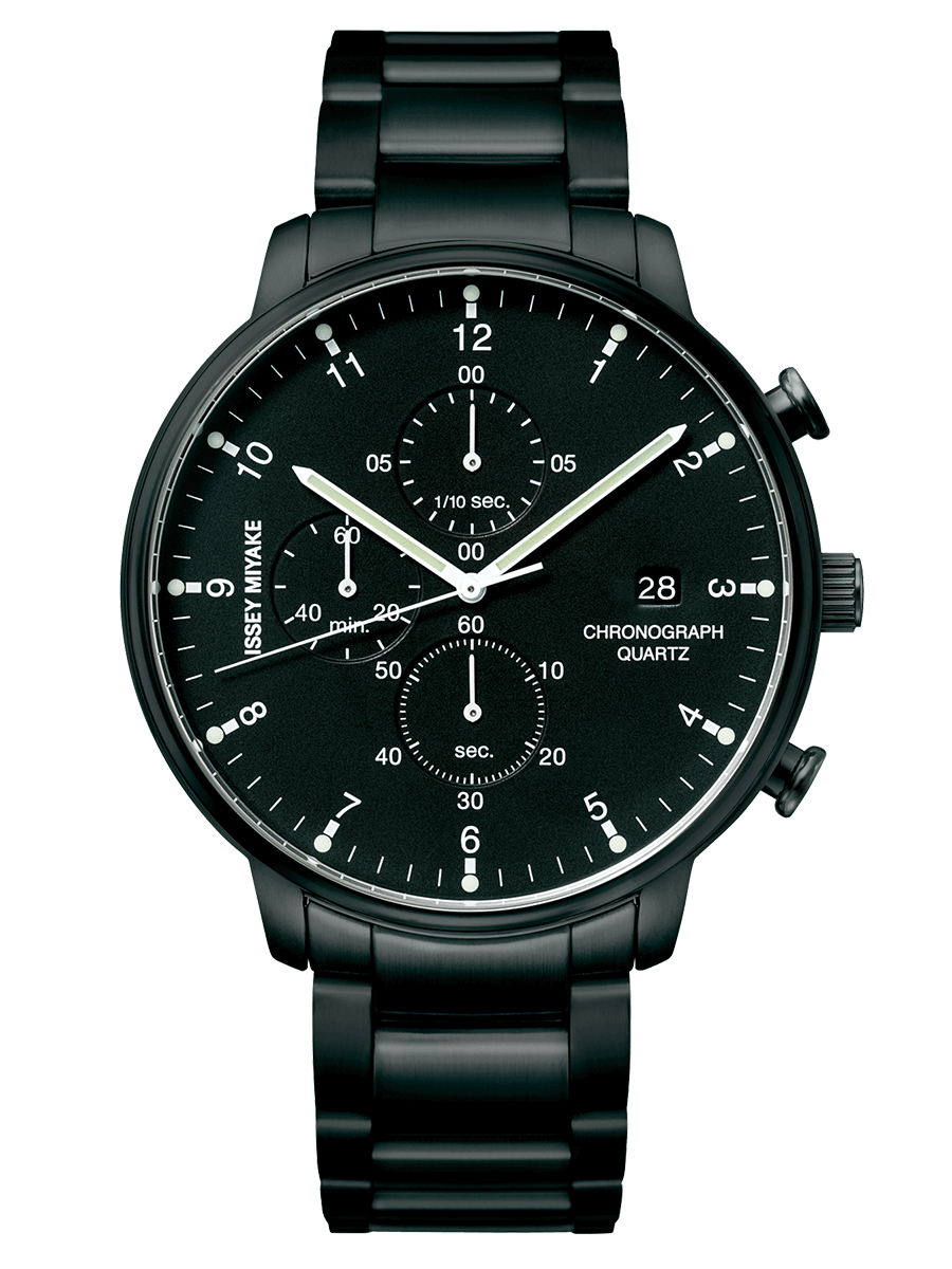 萬年鐘錶 - 三宅一生 ISSEY MIYAKE   岩崎 一郎 | Ichiro Iwasaki   三眼皮革錶 NYAD008   錶徑42.4MM