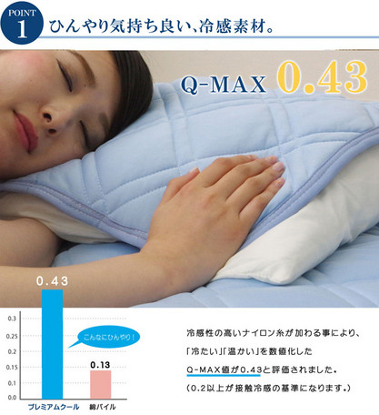 日本直送 IKEHIKO 涼感枕墊 「Q-MAX 0.4 冷感材料」