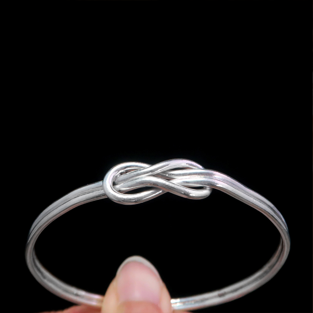 O型手環 Love Link心繫情緣 平結 純銀手環(2種尺寸)