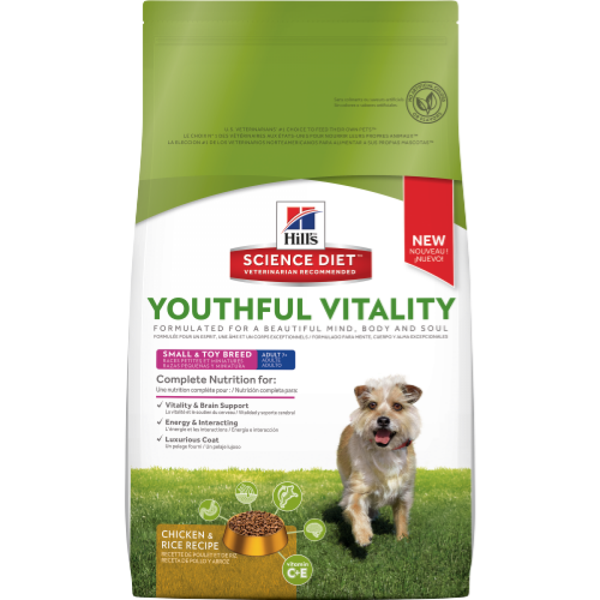 Hill's 小型高齡犬 7+  年輕活力配方 (雞肉及米) 3.5lb