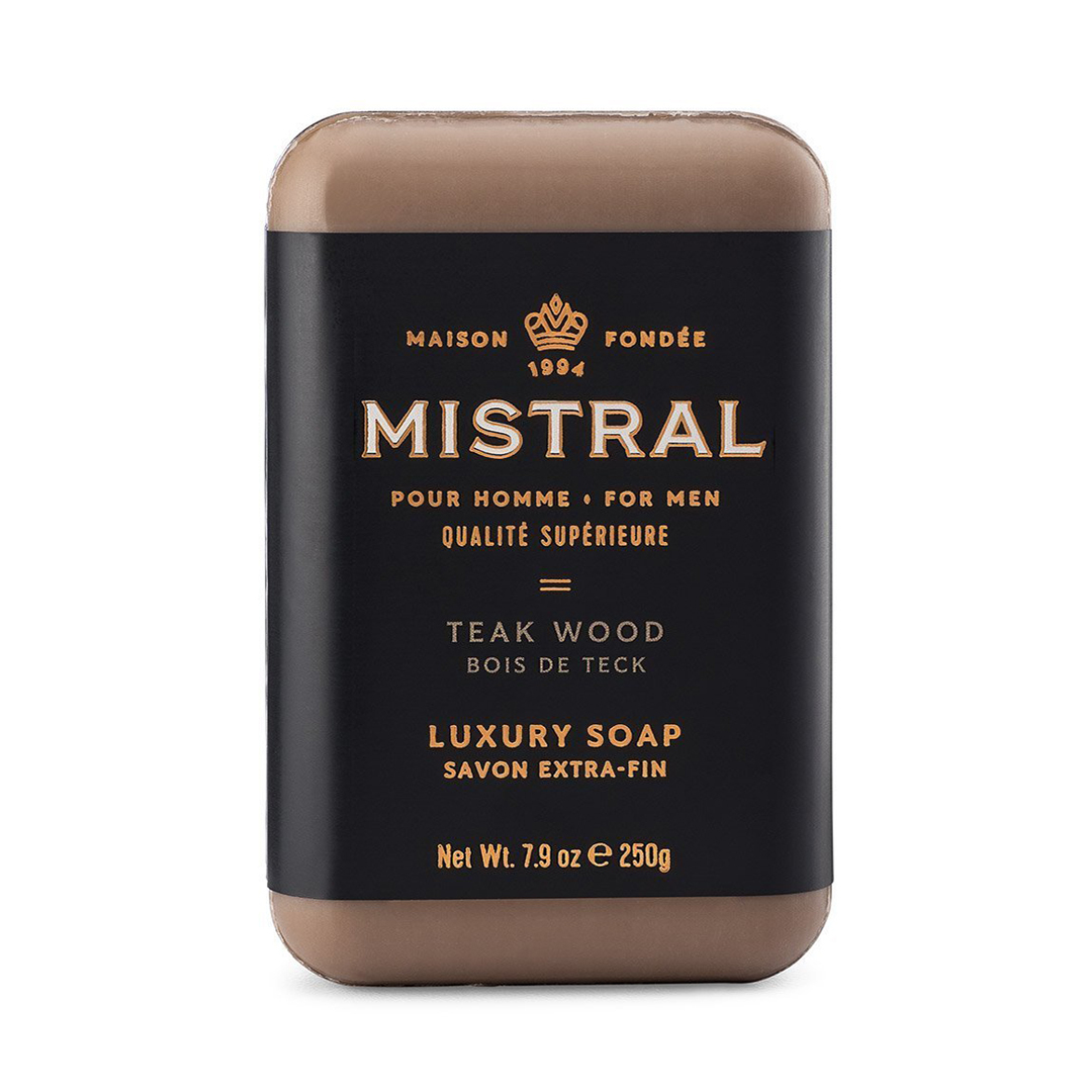 美國 Mistral - 柚木麝香 紳士香氛皂 / 香水沐浴皂（Teak Wood）