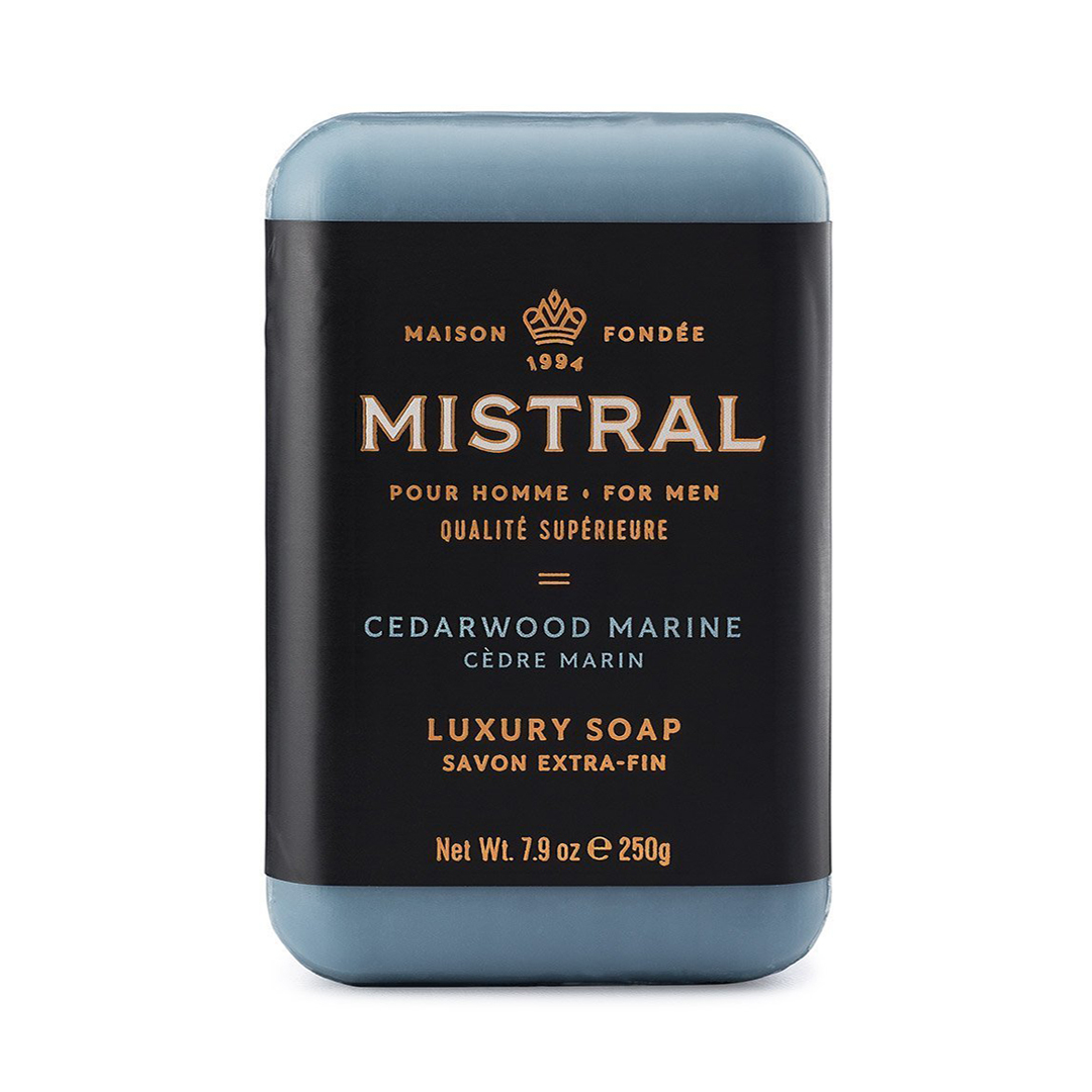 美國 Mistral - 海洋雪松 紳士香氛皂 / 香水沐浴皂（Cedarwood Marine）