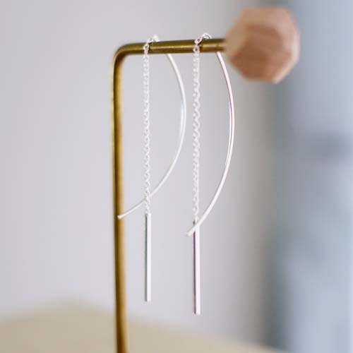 遇見彩虹耳線式純銀耳環/SE755N