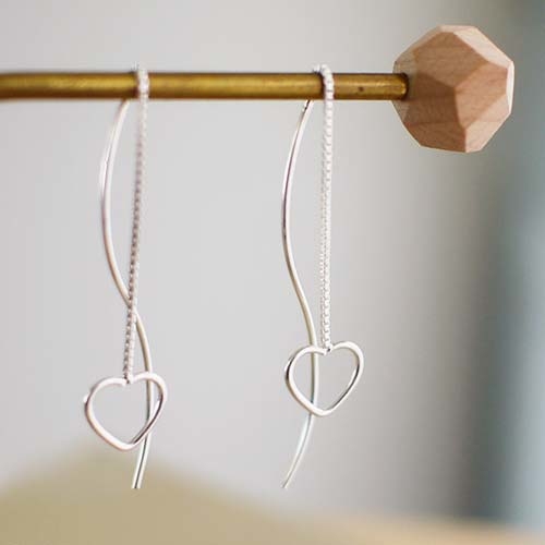 怦然心動耳線式純銀耳環/SE756N