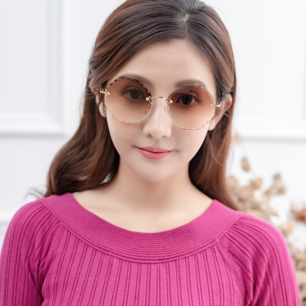 CHLOE 多邊 太陽眼鏡(金色)