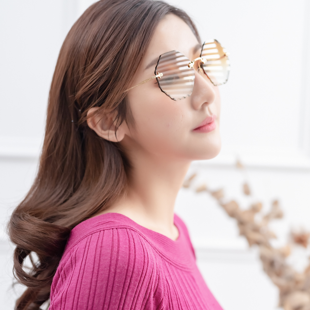 CHLOE 多邊 太陽眼鏡(金色)
