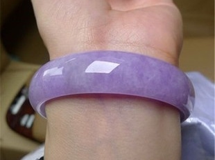 翡翠冰紫羅蘭闊版褔鐲