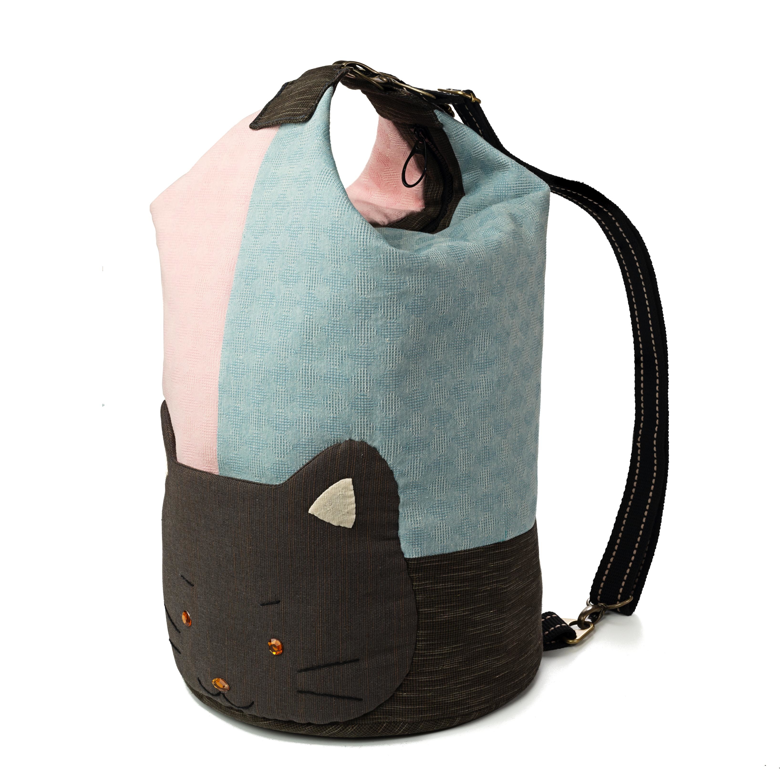 貓咪後背/肩背兩用水桶包(材料包)