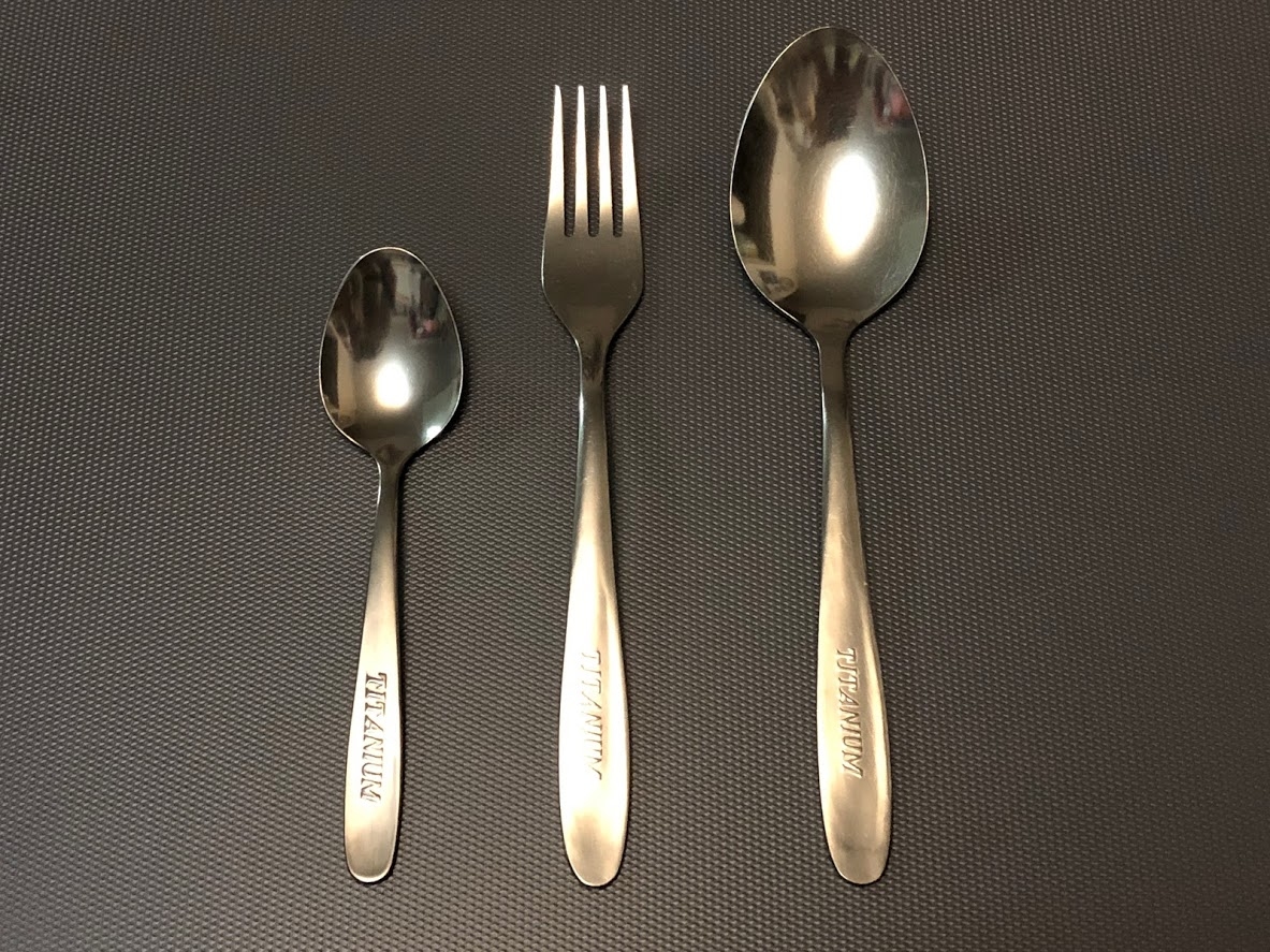 TITANIUM Set Fork and Spoons 3 pc 100% Titanium! Super light!