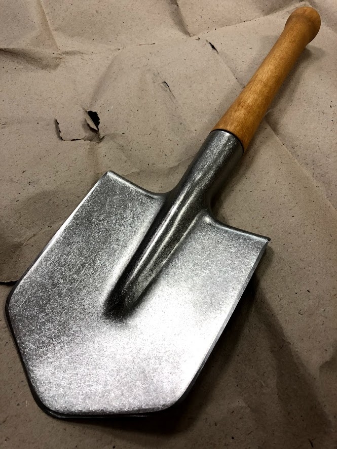 Titanium Army Shovel 100%Titanium! Hardwood Handle